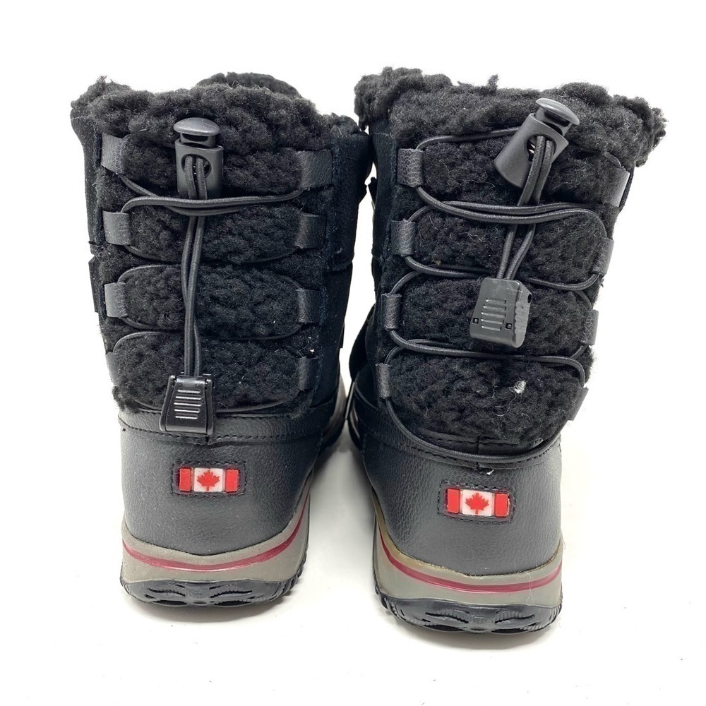 PAJAR ICELAND - WATERPROOF BLACK/GREY LEATHER/SUEDE SHORT PILE-LINED WINTER BOOT - Picture 6 of 9